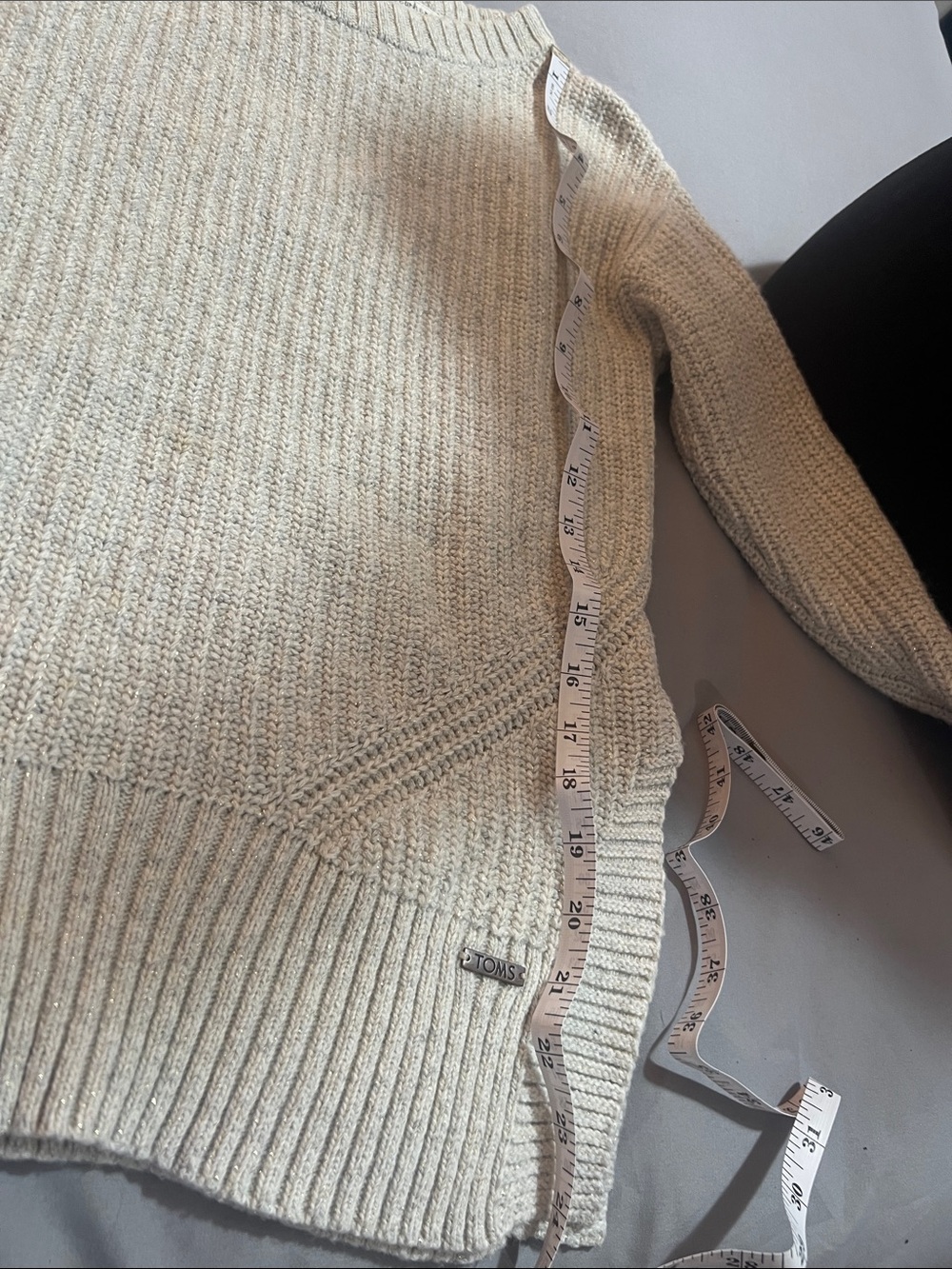 Toms Cream Ribbed Crewneck Sweater - Picture 9 of 9